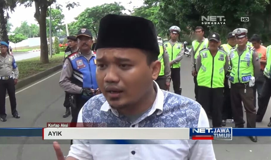 Sekretaris Bidang Eksternal PKC PMII Jatim, Abdul Hayyi (Foto: Tangkap layar NET. TV Jawa Timur)