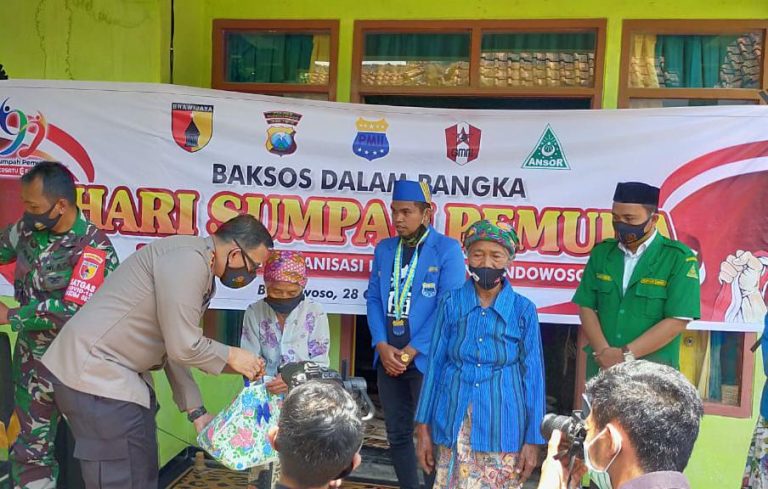 Kapolres Bersama OKP Bondowoso Gelar Baksos di Hari Sumpah Pemuda