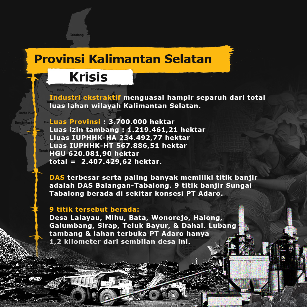 JATAM: Industri Ekstraktif Kepung Provinsi Kalimantan Selatan