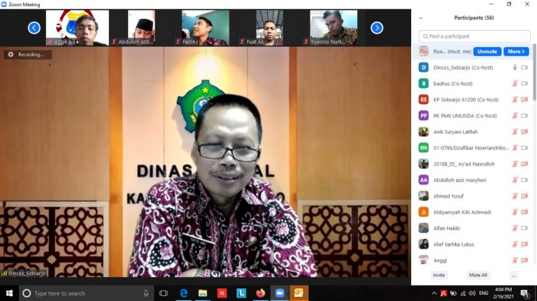 Gelar Diskusi Virtual, PK PMII Unusida Bahas Penyaluran Bansos Covid-19