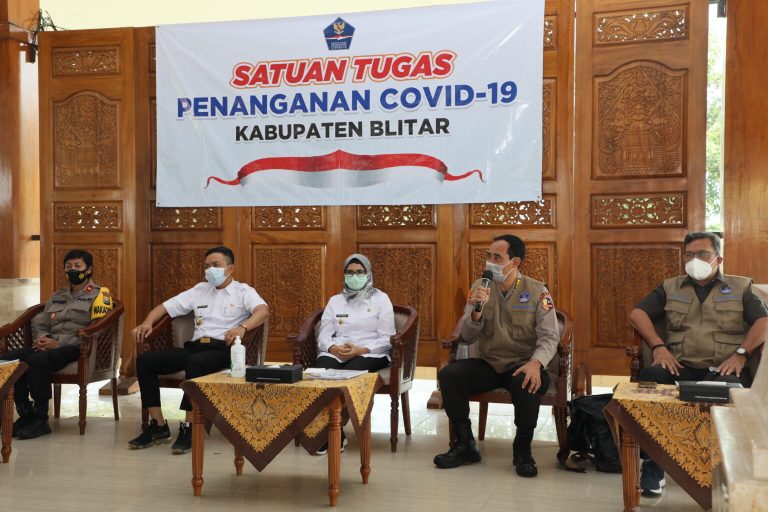 Terima Kunjungan dari BNPB, Bupati Rini Laporkan Kondisi Covid di Kabupaten Blitar