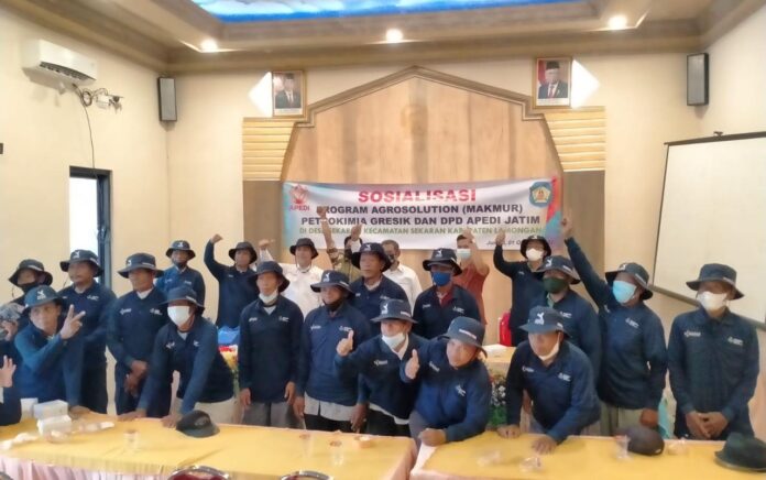 Kolaborasi APEDI Jatim dan Petrokimia Gresik Gelar Sosialisasi Program Makmur di Sekaran Lamongan