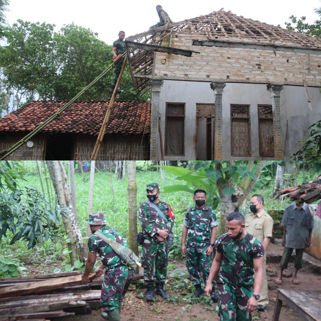 Dandim Sumenep Tinjau Bedah Rumah Lansia