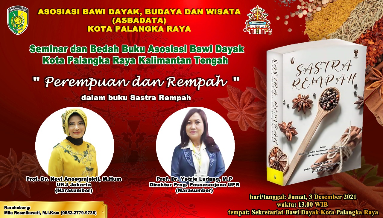 Bedah Buku Sastra Rempah, Asosiasi Bawi Dayak Bicarakan Korelasi Perempuan dan Rempah