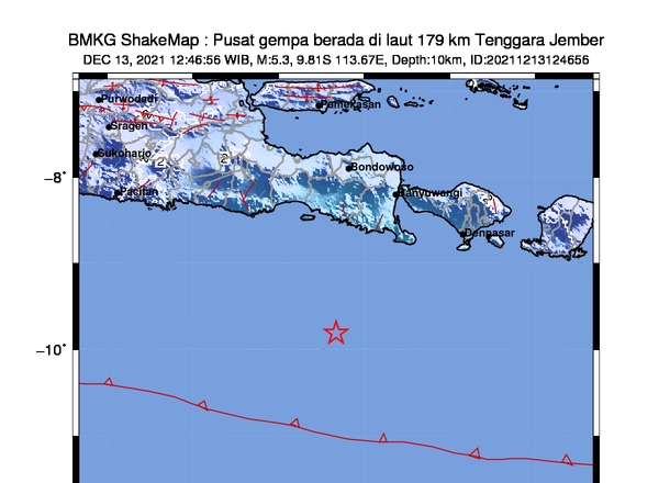 Gempa Guncang Kabupaten Jember