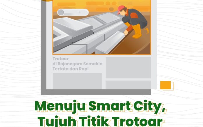 Menuju Smart City, Tujuh Titik Trotoar di Bojonegoro Rampung