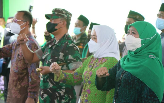 Bupati Anna Bersama Dandim 0813 Dampingi Gubernur Jatim Resmikan Gedung Muslimat NU