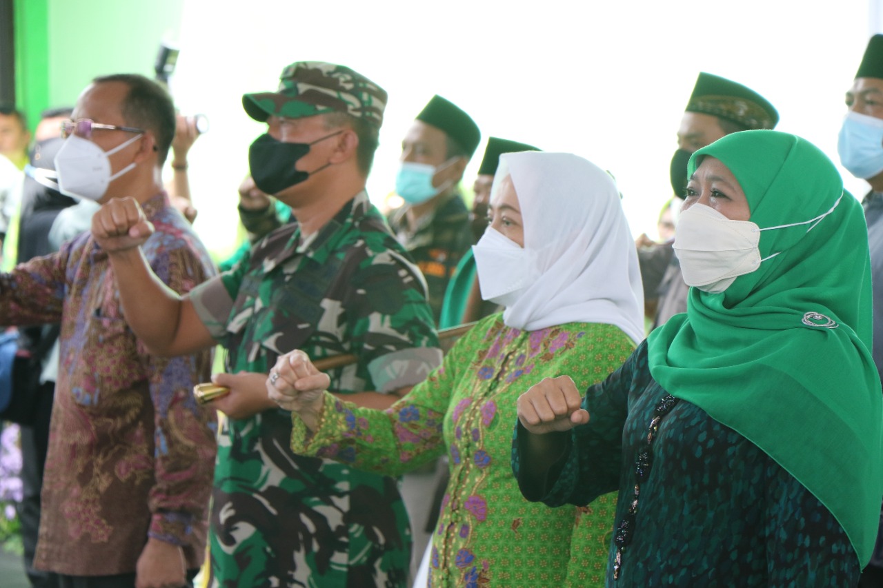 Bupati Anna Bersama Dandim 0813 Dampingi Gubernur Jatim Resmikan Gedung Muslimat NU