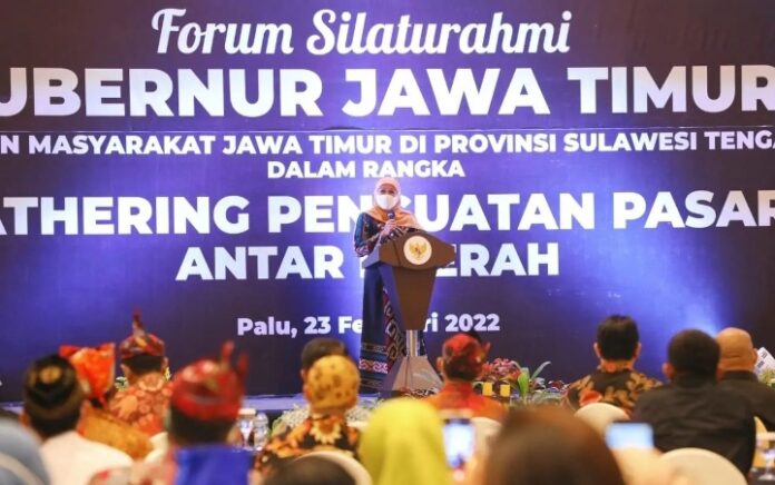 Silaturahmi dengan Warga Jatim di Provinsi Sulawesi Tengah, Gubernur Khofifah Ingatkan Agar Tidak Lupa Tanah Leluhur