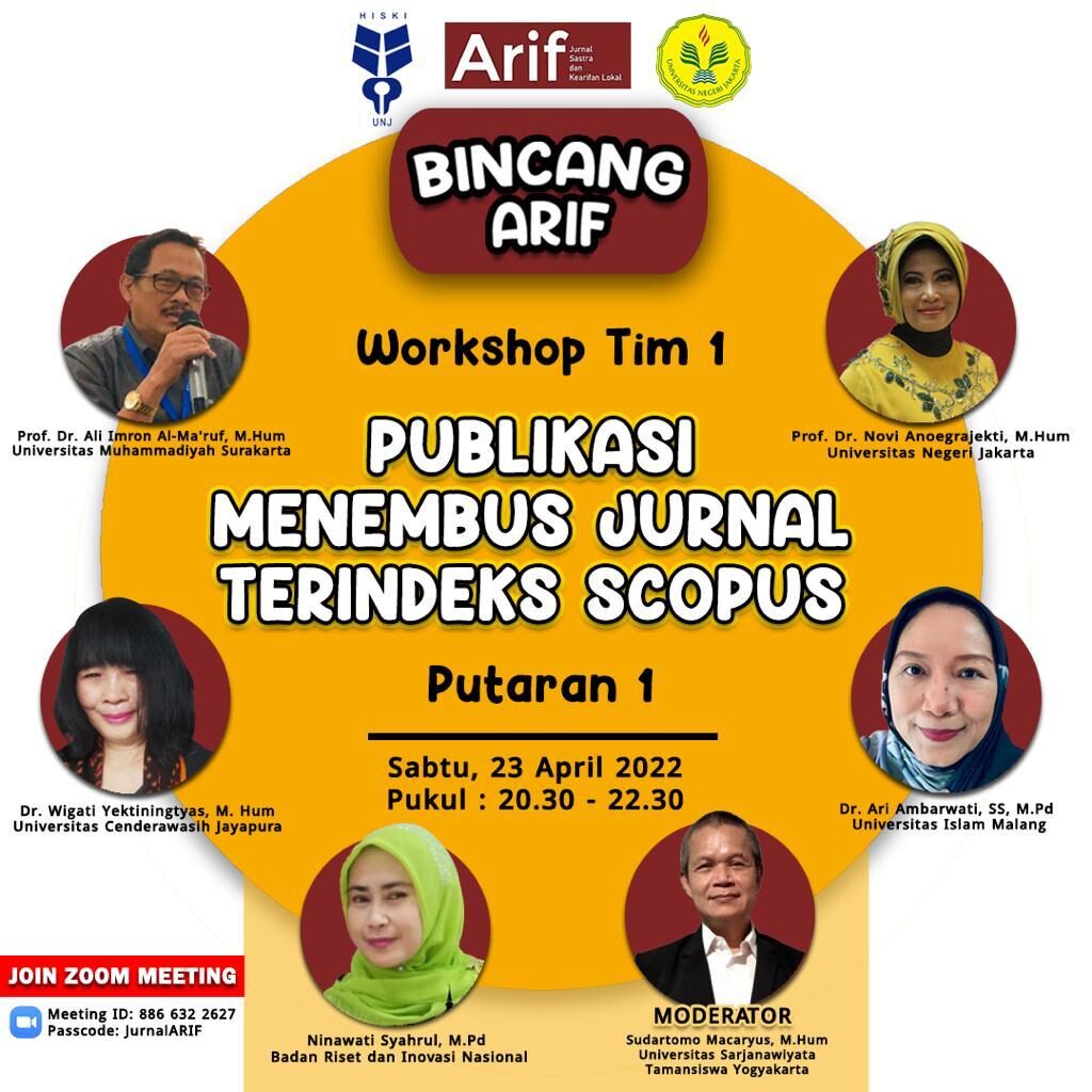 Tindaklanjuti Publikasi Jurnal Terindeks Scopus, Jurnal Arif Gelar Workshop Putaran Satu