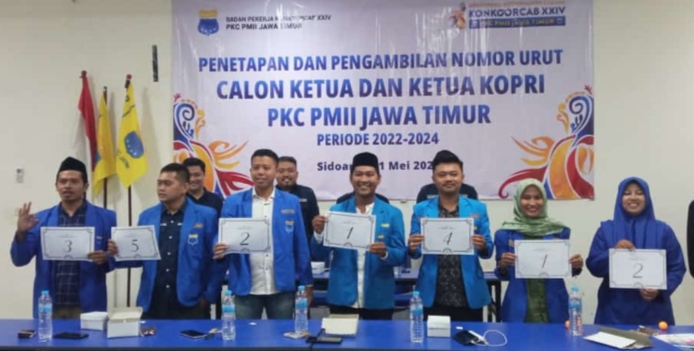 Tok! Ini Nomor Urut Calon Ketua PKC dan Ketua Kopri PKC PMII Jawa Timur
