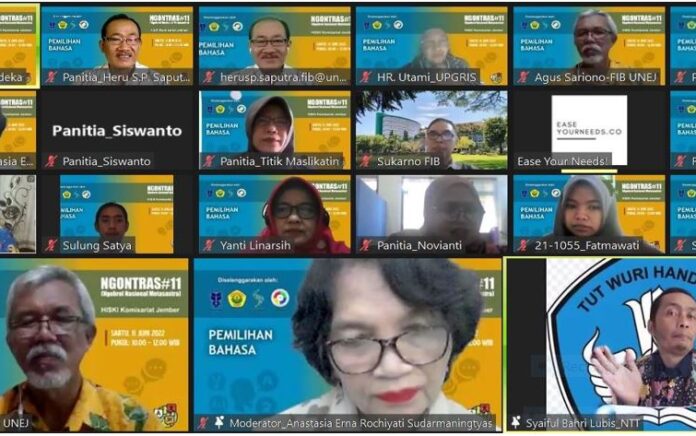 HISKI Jember Kembali Gelar Webinar Nasional, Bahas Pemilihan Bahasa