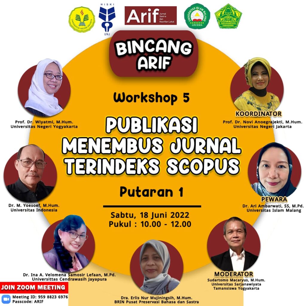 Jurnal Arif Gelar Workshop Putaran Satu Bahas Tindaklanjut Menembus Jurnal Terindeks Scopus Tim 4