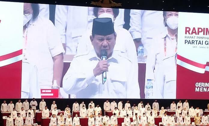 Rapimnas Gerindra, Prabowo: Bismillah Saya Menerima Permintaan Saudara Jadi Capres