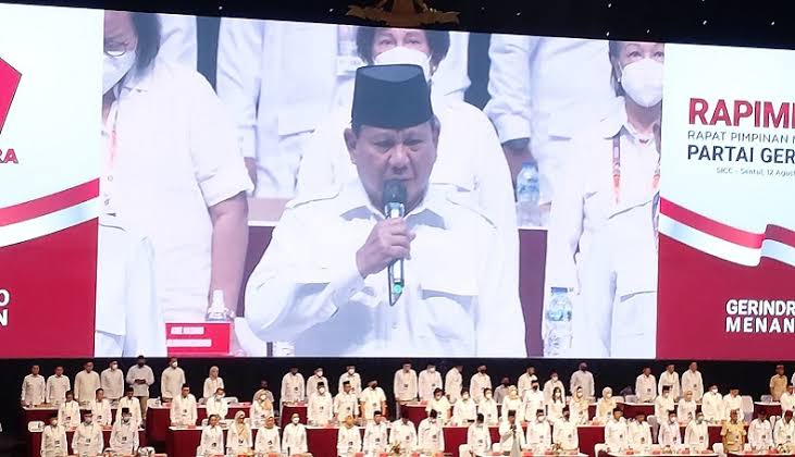 Rapimnas Gerindra, Prabowo: Bismillah Saya Menerima Permintaan Saudara Jadi Capres