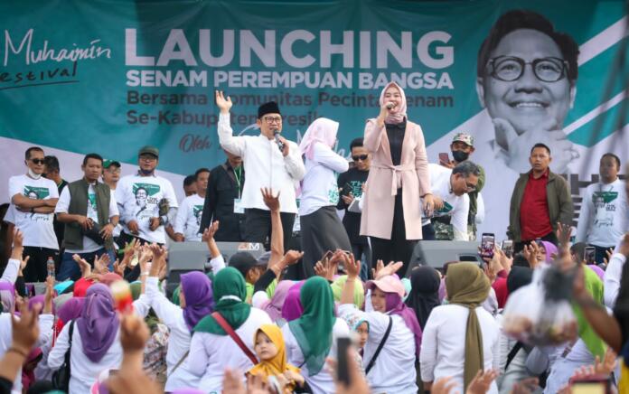 Ribuan Ibu-ibu di Gresik Dukung Gus Muhaimin Presiden 2024