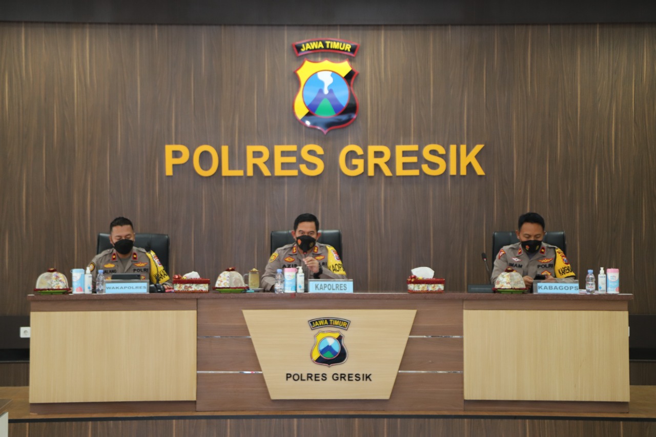 Latihan Pra Operasi Sikat Semeru 2022, Curat dan Curanmor Jadi Atensi Polres Gresik