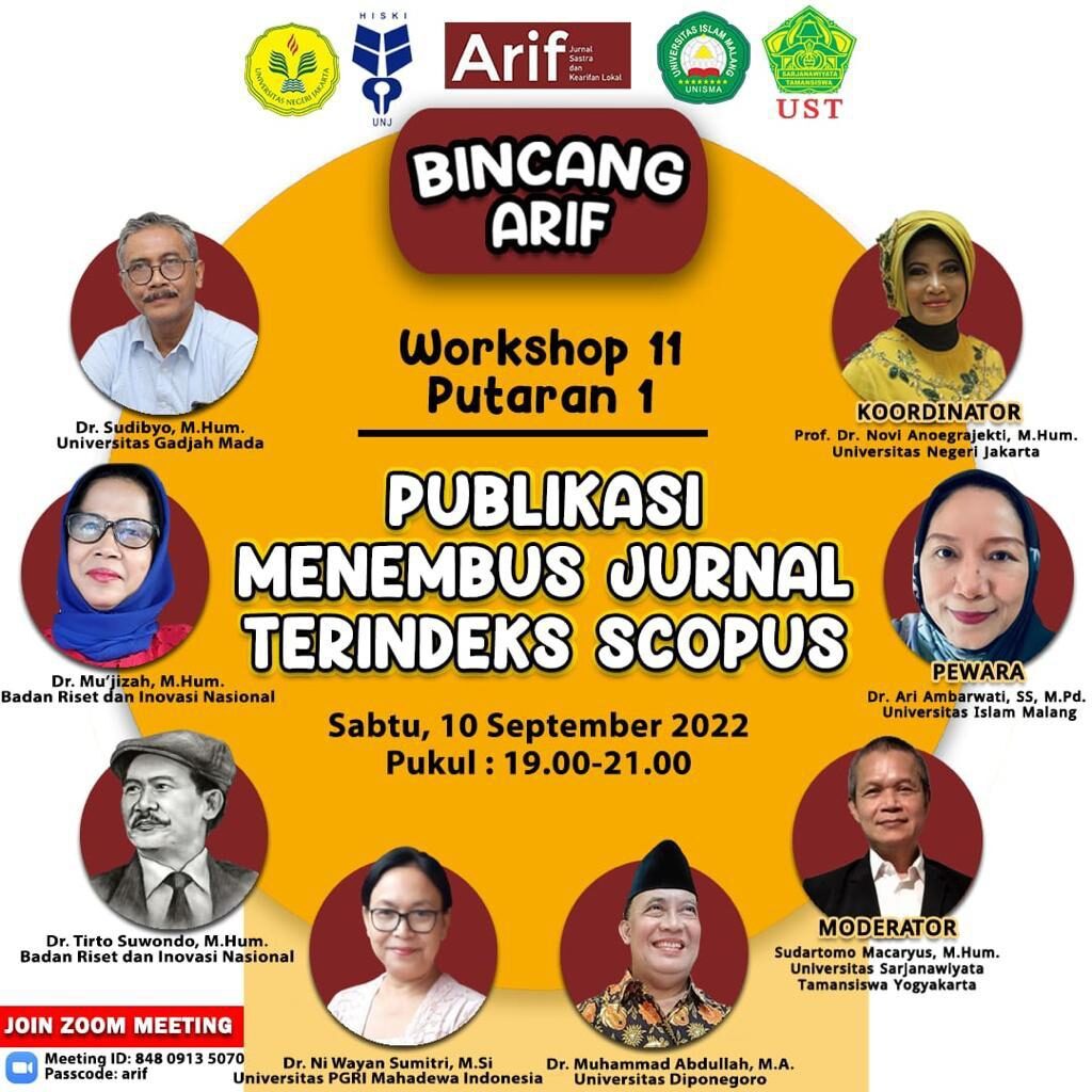 Jurnal Arif Kembali Gelar Workshop Bahas Publikasi Menembus Jurnal Terindeks Scopus