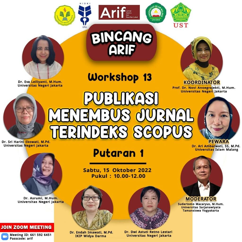 Jurnal Arif Kembali Gelar Workshop Bahas Publikasi Menembus Jurnal Terindeks Scopus