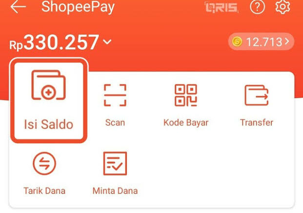 cara isi saldo shopeepay