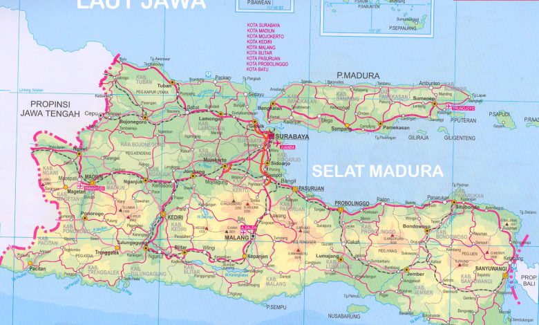 Peta Jawa Timur, Gambar dan Google Maps