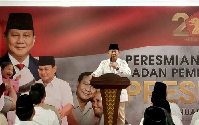 Gerindra Resmikan Kantor Badan Pemenangan Presiden, Prabowo: Saya Maju Pilpres