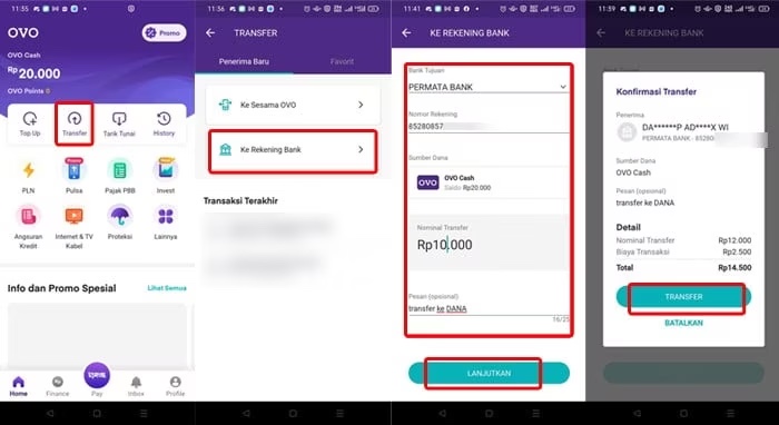 Tak Sampai Semenit, Inilah Cara Transfer OVO ke DANA
