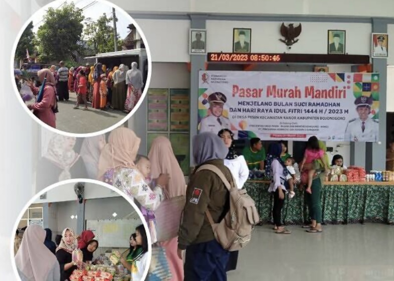 Warga Bojonegoro Serbu Pasar Murah di Pesen Kanor