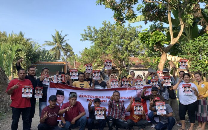 Pekik Prabowo-Gibran Menang Menggema di Kecamatan Giri, Relawan Optimis Raih 70% Suara