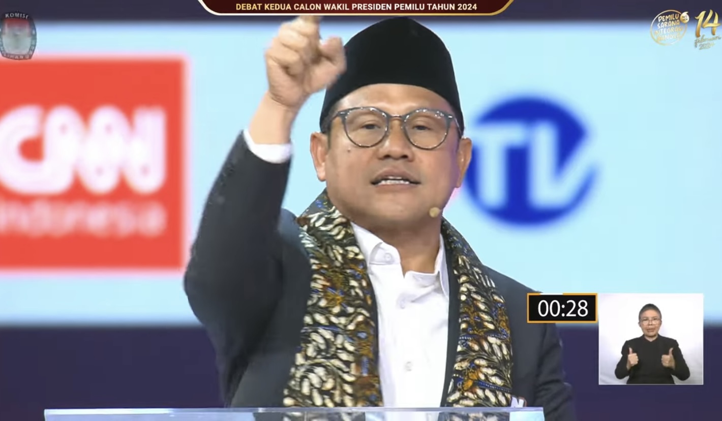 Cak Imin Gaungkan "Slepet" di Debat Cawapres 2024