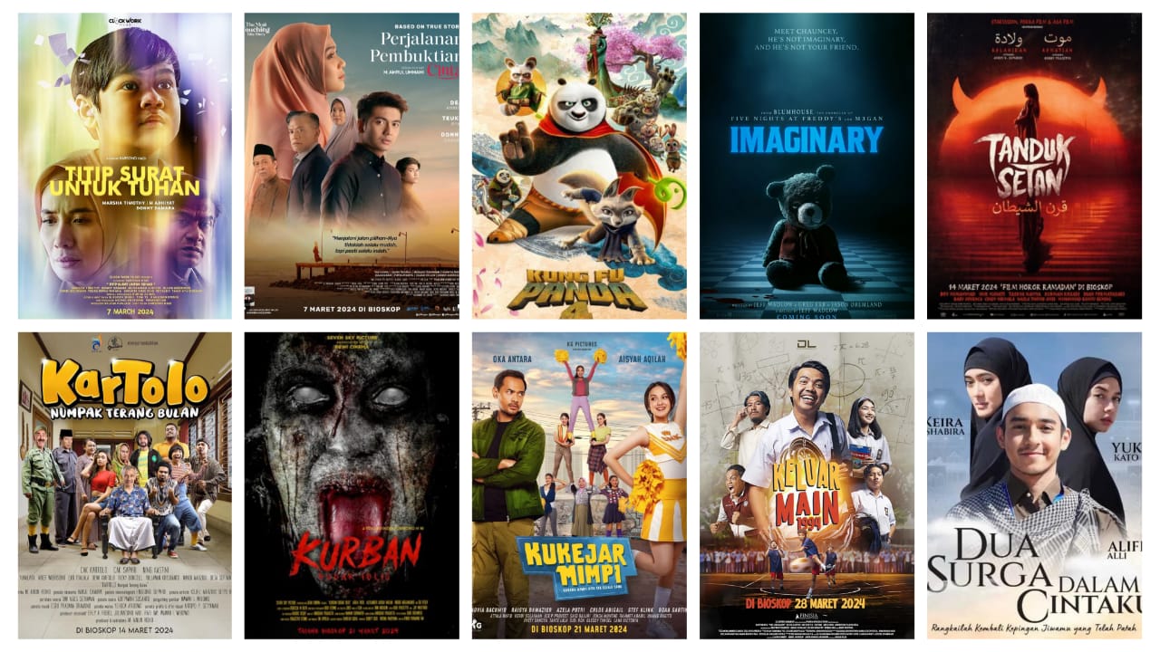 10 Rekomendasi Film Bioskop yang Tayang Sepanjang Maret 2024