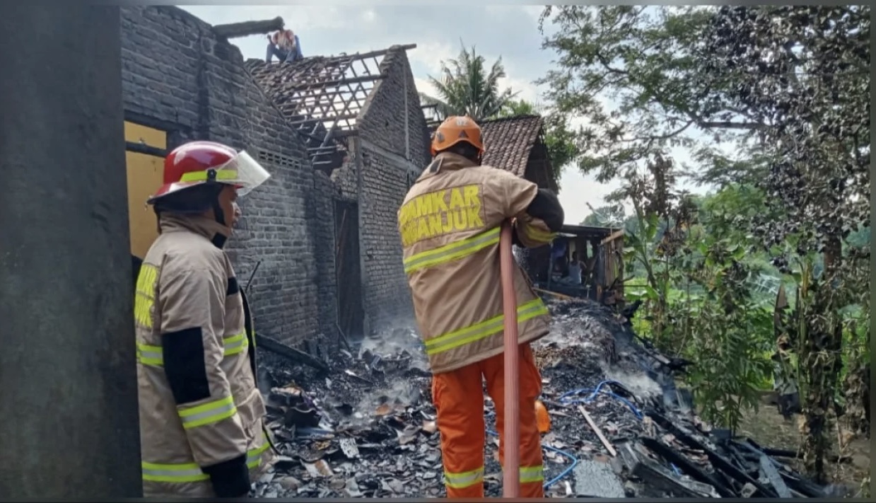 Rumah dan Kandang di Nganjuk Ludes Terbakar Hingga Sebabkan Kerugian 75 Juta