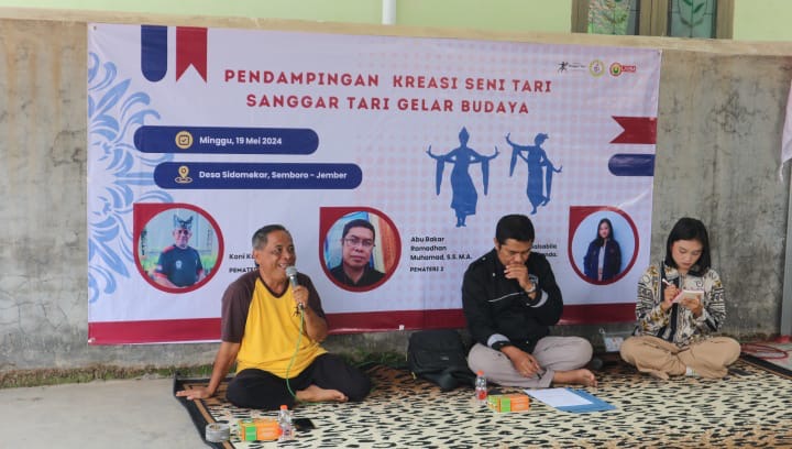 Pendampingan Kreasi Seni Tari di Sanggar Tari GELAR BUDAYA, Desa Sidomekar, Semboro, Jember