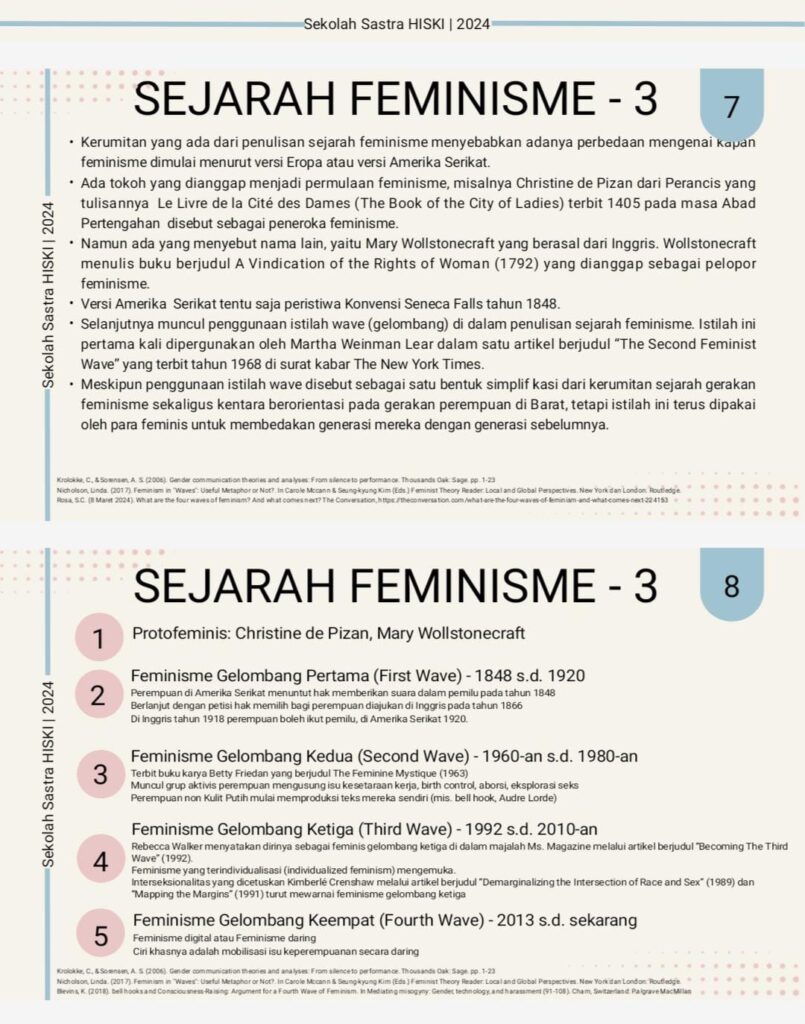 Sekolah Sastra HISKI Angkat Tema Sastra Feminis di Bulan ke-7