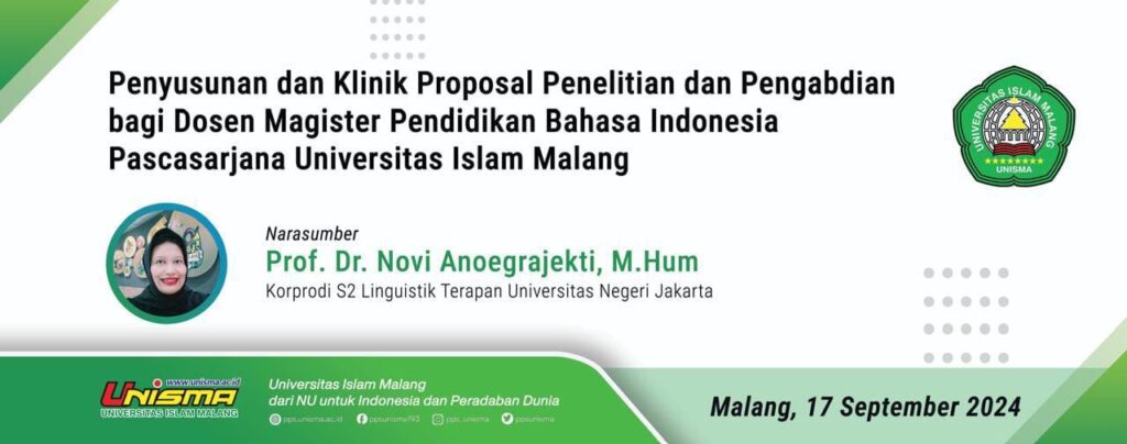 Tingkatkan Kualitas Penelitian, Magister Pendidikan Bahasa dan Sastra Indonesia Unisma Mengadakan Klinik Penyusunan Proposal