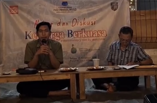 PC PMII Probolinggo Adakan Nobar dan Diskusi Film Keluarga Berkuasa Gubahan Watchdoc Documentary