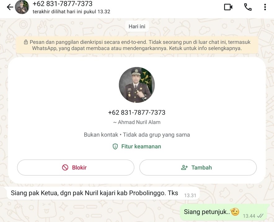 Nama Kejari Probolinggo Kembali Dicokot Penipu